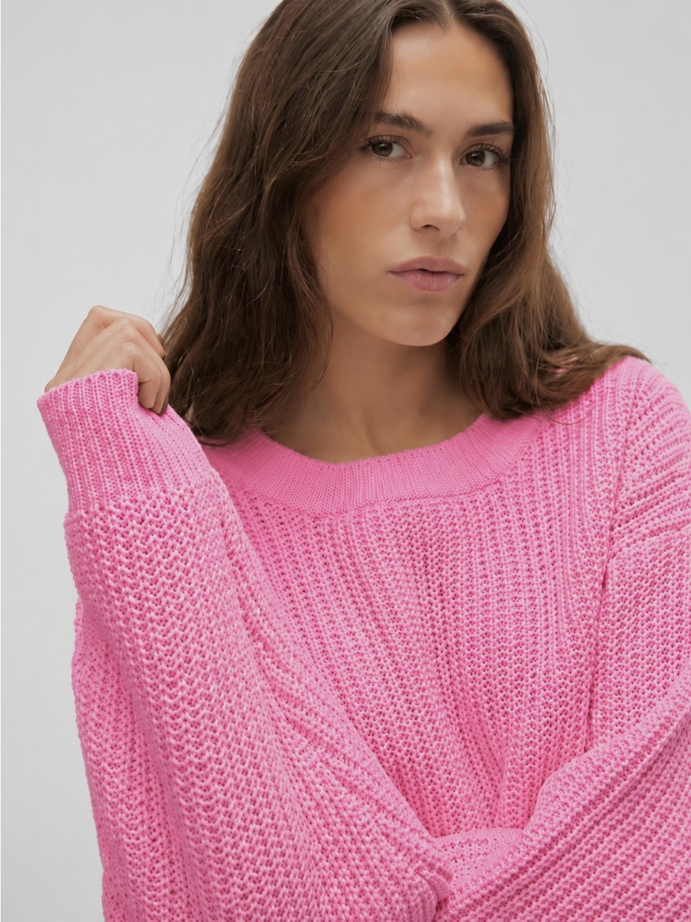 Vero Moda Pink Crewneck Chunky Knit Sweater - Picture 3 of 6
